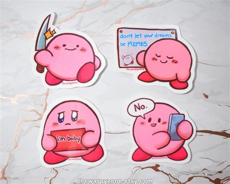 Kirby Memes Vinyl Sticker Packs | Etsy