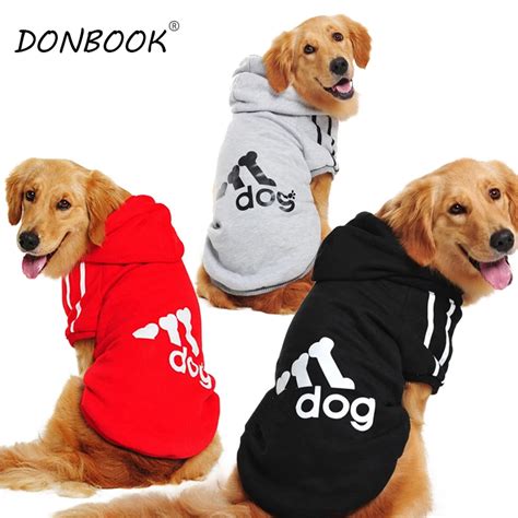 Donbook Large Size Dog Clothes for Big Dogs Golden Retriever Winter Pet Hoodie Sportswear 2XL ...