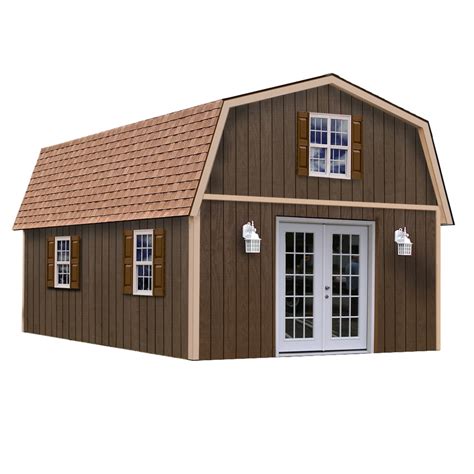 Shop Best Barns Richmond Without Floor Gambrel Engineered Wood Storage Shed (Common: 16-ft x 24 ...