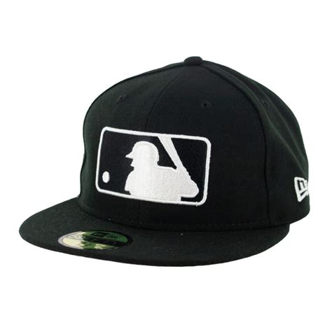 New Era 59Fifty MLB League Logo Umpire Fitted Hat Black White - Billion Creation