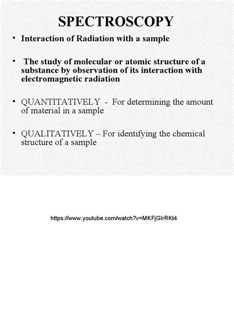 Chem Physical Spectroscopy Basics | PDF | Electromagnetic Radiation ...