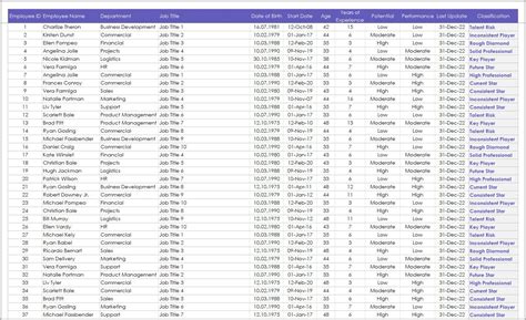 9 Box Grid Dashboard Excel Template 9 Box Grid Talent - Etsy