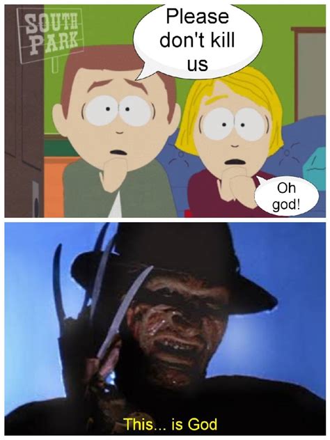 Butters Stotch's Parents Scared of Freddy Krueger by joaocoppini on DeviantArt