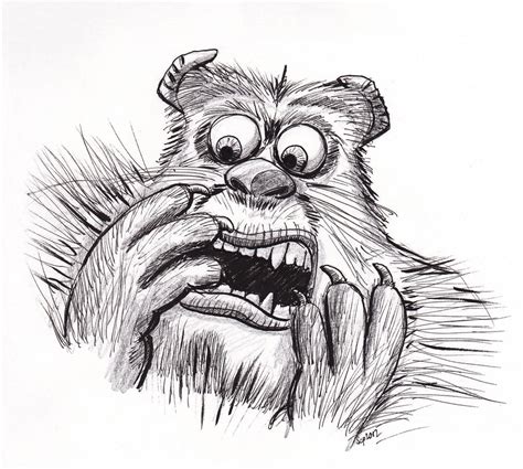 Sully - Monsters Inc, pen and pencil by Bobo1972 on DeviantArt