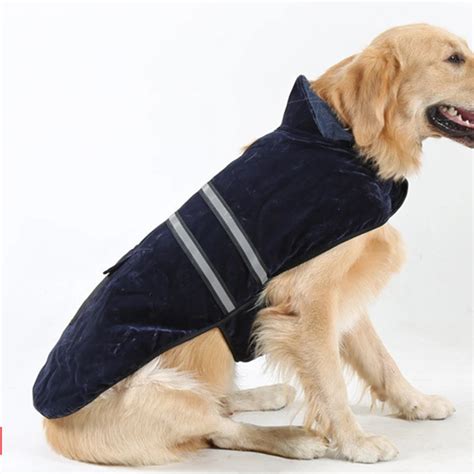 Reflective Pet Clothes Suede Dog Clothes Large Dogs Costume Outdoor Golden Retriever Labrador ...