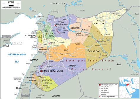 Syria Map (Political) - Worldometer