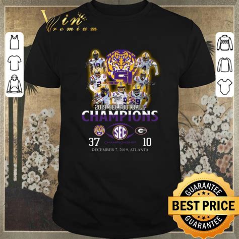 Original LSU Tigers signatures 2019 SEC Football Champions shirt sweater, hoodie, sweater ...