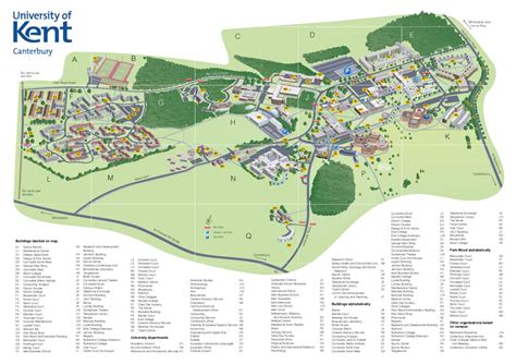 University of Kent Canterbury campus 3d map illustration by University ...