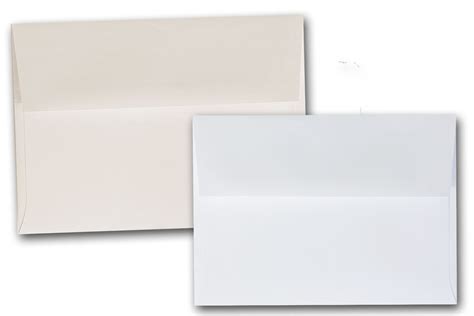 White and Ivory Envelopes for 5x7 Invitations and Announcements - CutCardStock