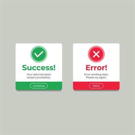 Premium Vector | Positive green query and red negative blank screen frame banner for success and ...