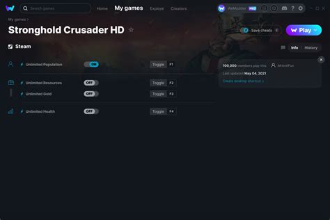 Stronghold Crusader HD Cheats & Trainers for PC | WeMod