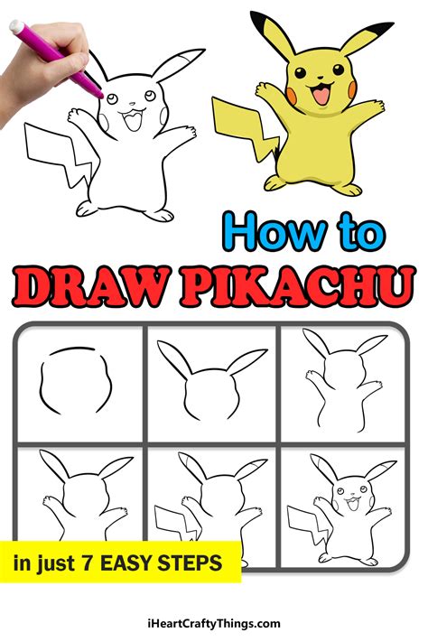 Pikachu Drawing - How To Draw Pikachu Step By Step!