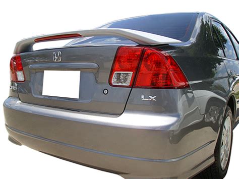 Honda Civic 4dr 2-Post Spoiler (2001-2005) Custom Style with Light - PU Tech Industry