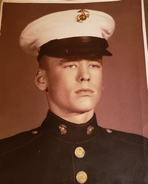 My dad with his 1000 yard stare. Served in Vietnam late 1960's USMC. He is very proud of his ...