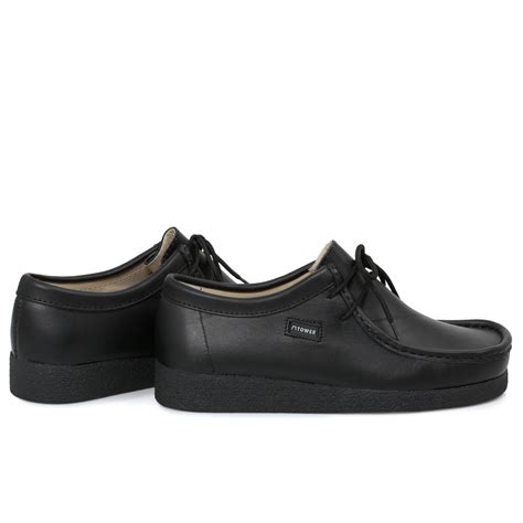 Tower 1000 Black Napa Leather Wallaby Mens Womens School Shoes Size 3 ...