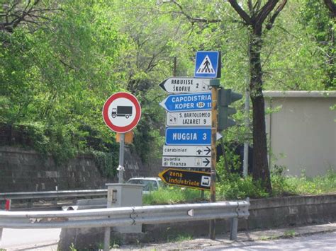 In Trieste (Italy) near the Slovenian border. The Italian names ...