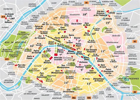 Detailed Map Of Paris - Carina Vivienne