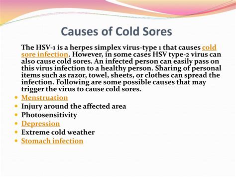 PPT - Cold Sores: Symptoms, Causes, Diagnosis and Treatment PowerPoint Presentation - ID:7634913