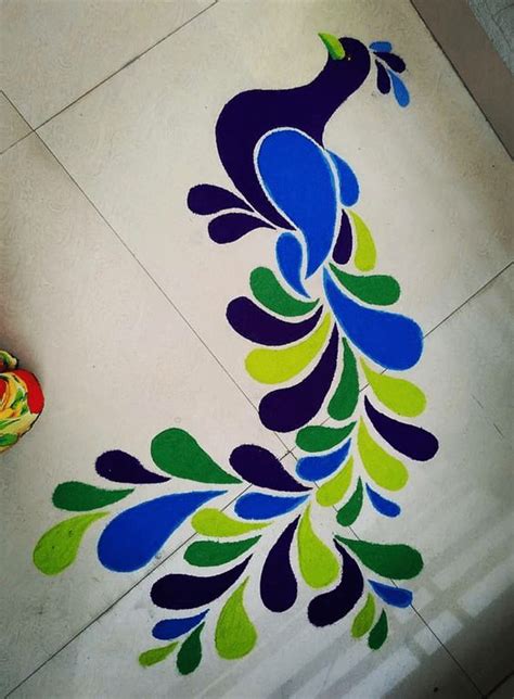 Simple Diwali Muggulu Designs Flower, Dot Types