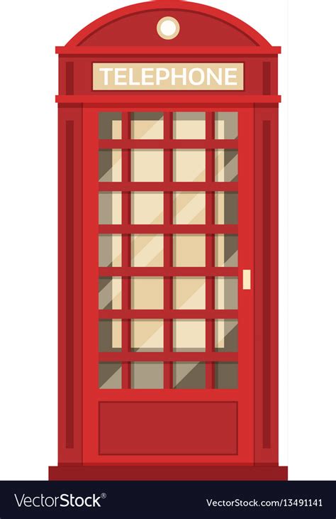 Red phone booth Royalty Free Vector Image - VectorStock