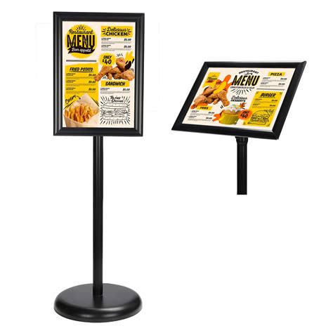 Buy Belle Vous Black A4 Adjustable Sign Holder Stand - Aluminium ...