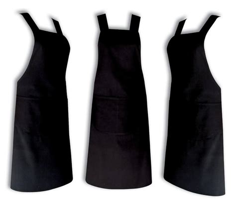 Chefs Apron 100% Cotton Catering With Bib Pockets Black Aprons