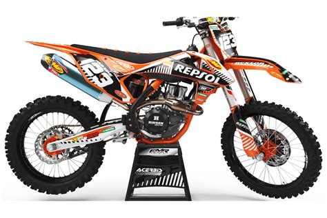 Custom dirt bike Graphics kit REPSOL CA12D ktm | custom-graphics-mx