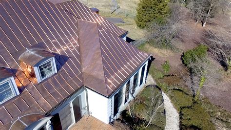 Copper Standing Seam Metal Roof Installation - Century Slate Co. - NC