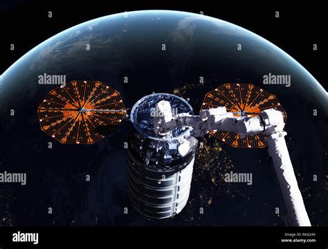 The Cygnus spacecraft in open space Stock Photo - Alamy