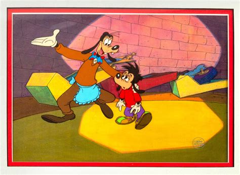 Original Goof Troop Goofy & Max Production Cel.