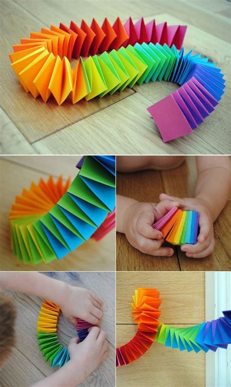 Folded paper garland - | Craft activities for kids, Paper garland, Fun crafts for kids