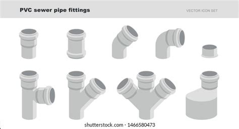 Pvc Sewer Pipe Fittings Vector Icon Stock Vector (Royalty Free ...