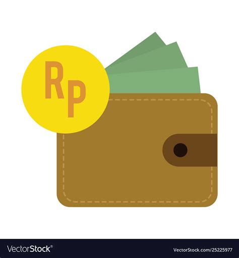 Flat design rupiah currency Royalty Free Vector Image