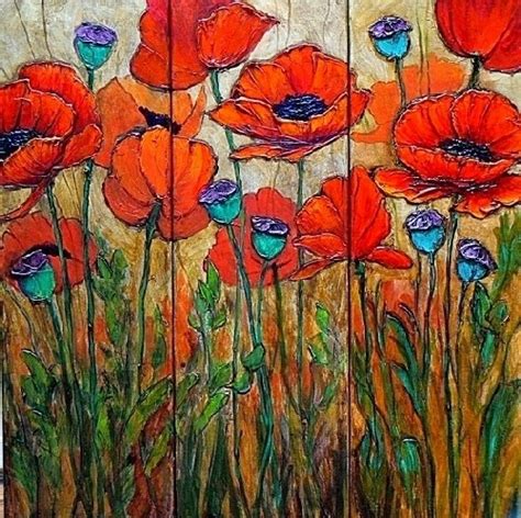 CAROL NELSON FINE ART BLOG: Poppy Painting Flower Art "Poppy Garden" by Colorado Mixed Media ...