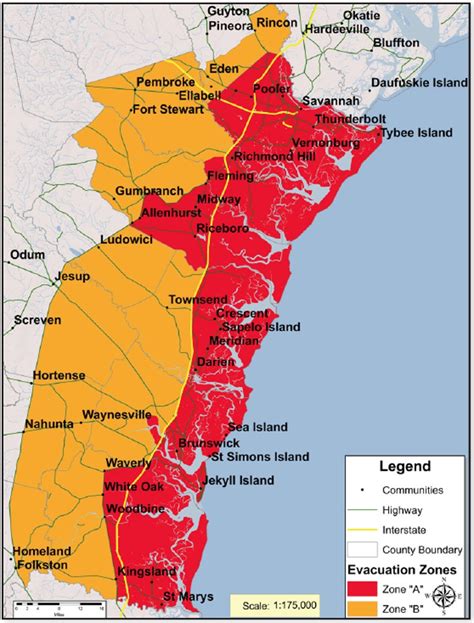 Hurricane Dorian: Map of Georgia Evacuation Zones