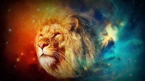 Space Lion Wallpaper