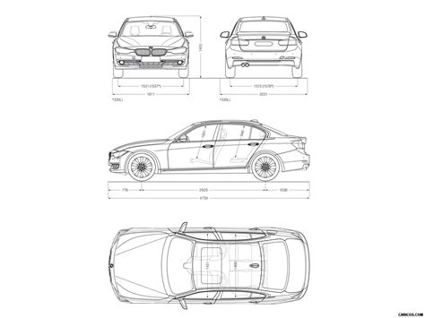 2013 BMW 3-Series Li Long Wheelbase Dimensions