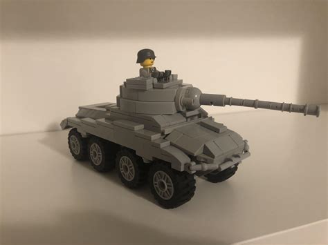 Made a Lego German Sd.Kfz 234 Puma tank from WWII. Still not happy with the turret so all ...