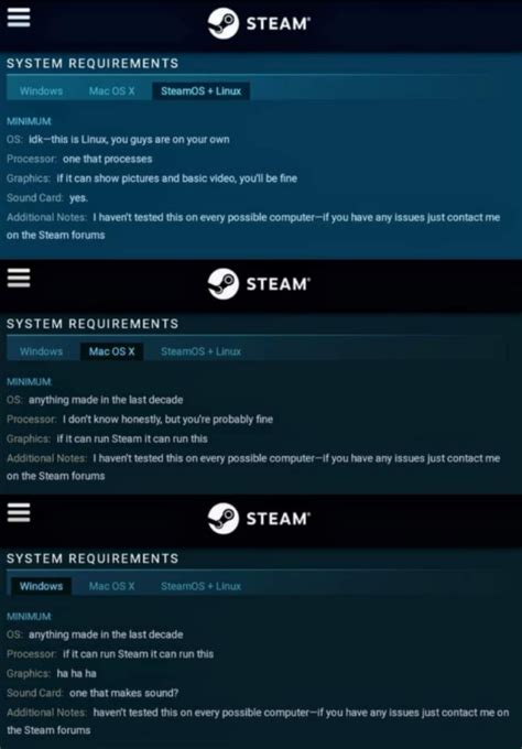 System requirements from each system : r/Steam