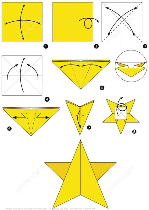 How to Make an Origami Star Instructions | Free Printable Papercraft Templates