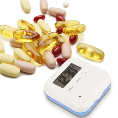 Portable intelligent medication reminders Pill box Alarm Timer electronic timing pill case ...