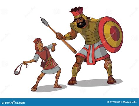 Illustration of David and Goliath Stock Illustration - Illustration of culture, jewish: 97702356