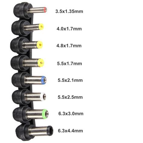 8Pcs Universal AC DC 2 Pin Power Adapter Tips for Power Charge Tester Sale - Banggood.com