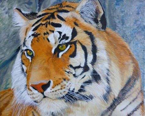 Bengal Tiger Original Oil Painting By Pigatopia Painting by Shannon Ivins