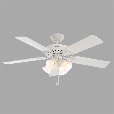 Hunter Studio Series 52 in. Indoor White Ceiling Fan with Light-53062 - The Home Depot