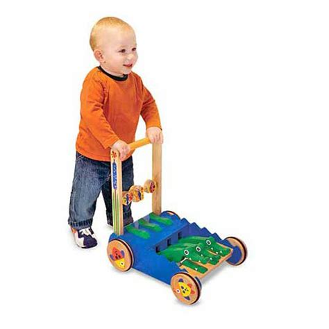 Push Toy Wooden Pull Toys Toddler Melissa Doug Baby Walker Wood Kids | eBay