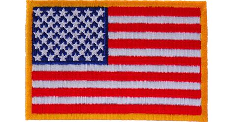 US Flag Patch Small Yellow Border 3 Inch | American Flag Patches -TheCheapPlace