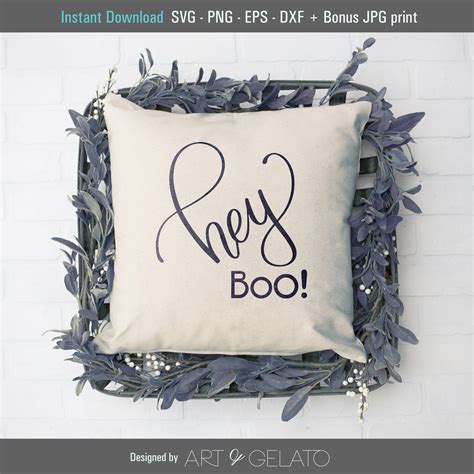 Hey Boo SVG File Cricut Cut File Silhouette DXF File - Etsy