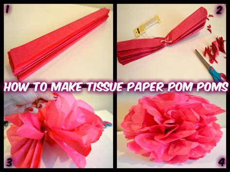 How to Make Tissue Paper Pom Poms - Fun and Easy Party Decorations - Miss Bizi Bee