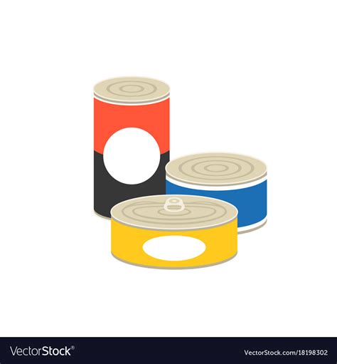 Canned food Royalty Free Vector Image - VectorStock